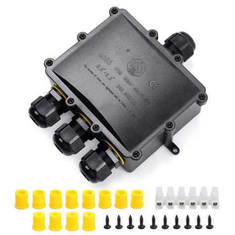 waterproof video junction box amazn|12v electrical junction box waterproof.